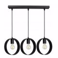 NG Santas Fotistiko Orofis Rag Trifoto Metalliko Mavro E27 204-R-3-BL